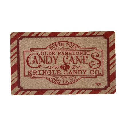 Olde Fashioned Candy Canes Door Mat (6976172621890)
