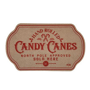 Hand Rolled Candy Canes Door Mat (6976174719042)