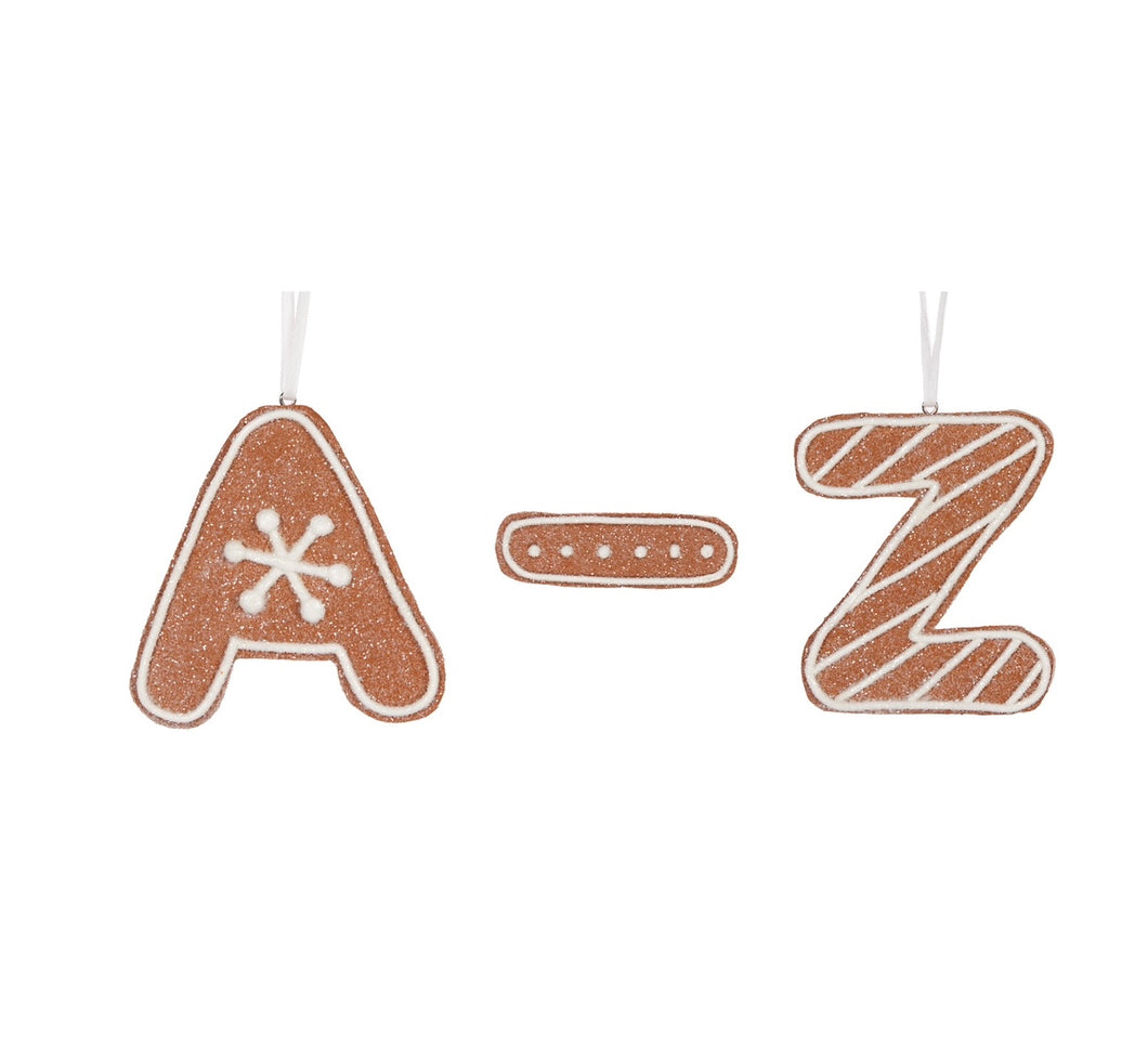 Gingerbread Alphabet Ornament (6962699501634)