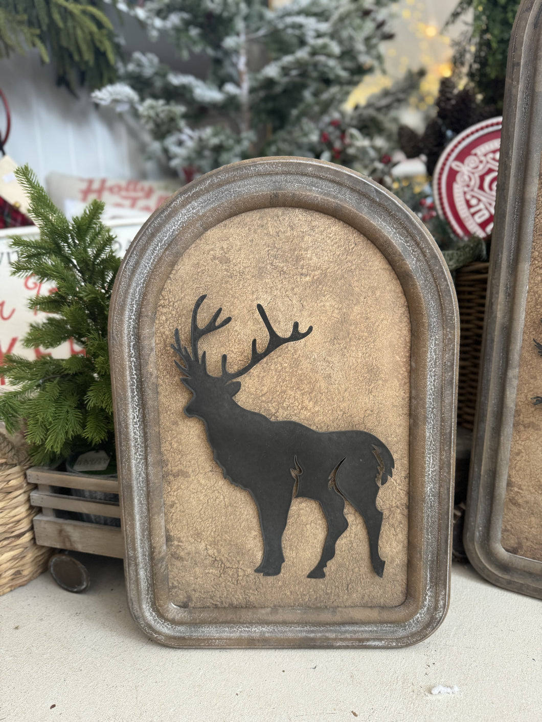 H214075 - Framed Reindeer Silhouette Sign (7025085710402)