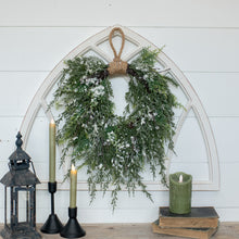 Load image into Gallery viewer, G219711 - 16&quot; Snowy Cedar Hanging Wreath (7025122705474)