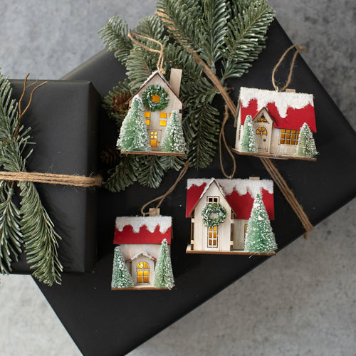 G219785 - Lighted House Ornament Assorted (7021404487746)