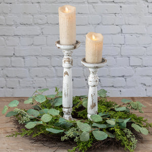 BF186024 - 16.5" White Pillar Candlestick (6987561173058)