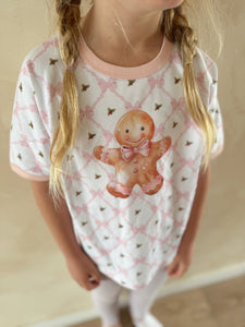 Kids Gingerbread Bows Tee (7232186220610)