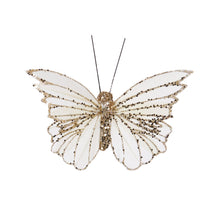 Load image into Gallery viewer, Set of 6 Mini Ivory Clip Butterflies (6962698747970)