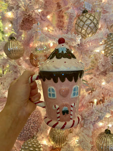 Pink Cupcake Mug with Lid (6928083025986)