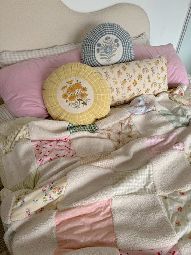 Flower Fields Patchwork Blanket (6887285719106)