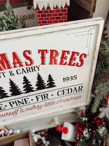 E217831 - 24" Christmas Trees Cut & Carry Sign (7021407993922)