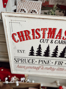 E217831 - 24" Christmas Trees Cut & Carry Sign (7021407993922)