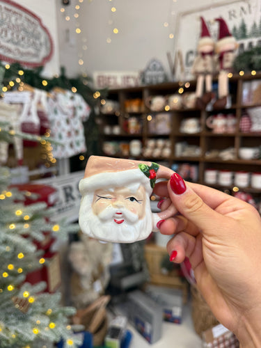 SECONDS SALE - Mini PINK Santa Mug LAST ONES!!
