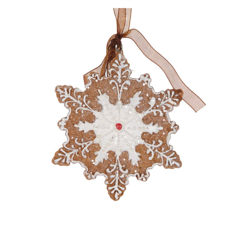 Piped Gingerbread Snowflake Hanging (6960275882050)