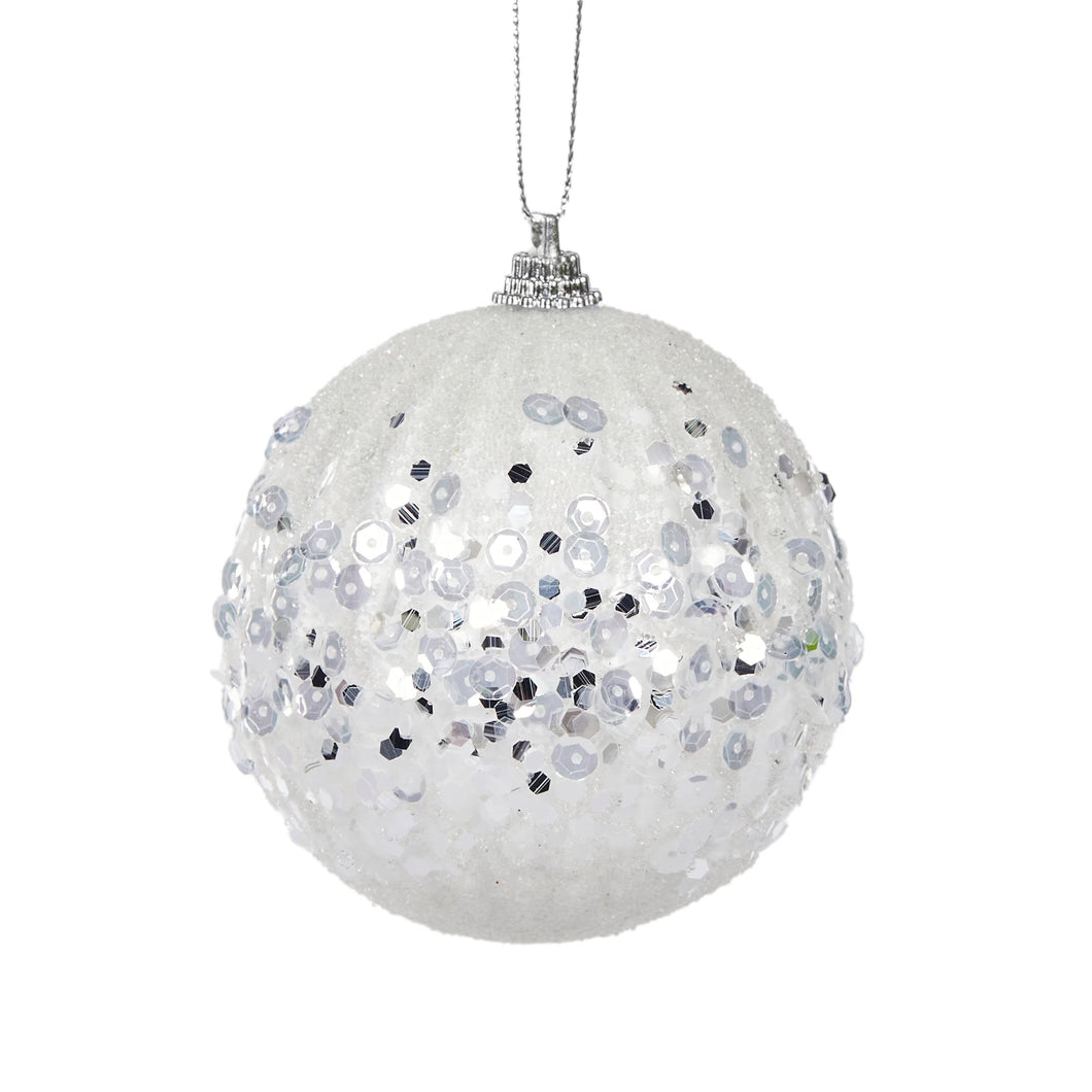 White Wrapped Bauble (6959935225922)