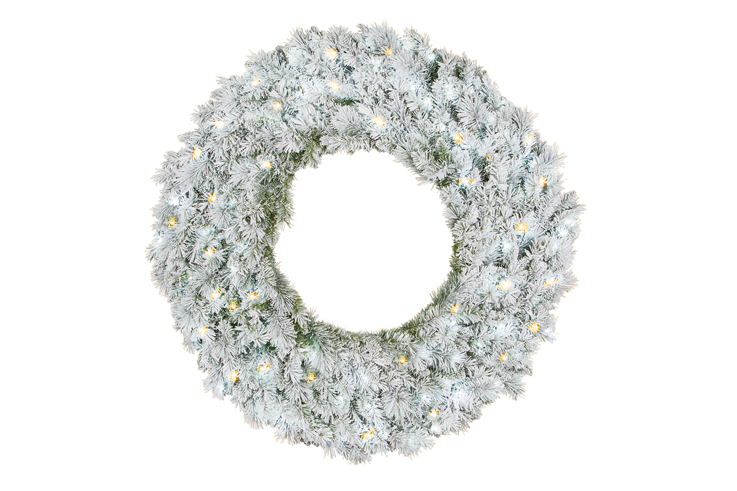 Snowy Oxford 120cm Pre Lit Wreath - LTCSO100M (6954430038082)