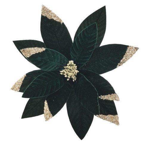 Emerald Velvet Poinsettia Leaf Spray - MG097 (6963769278530)