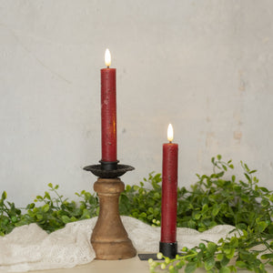 NY213002 - Set of 2 7.25" Flame Red Taper Candle (6987353849922)