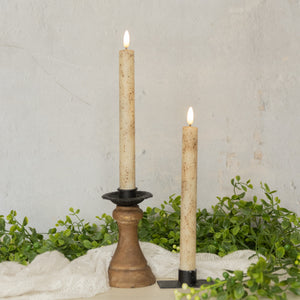 NY213003 - Set of 2 - 9.5" 3D Flame Cream Taper Candle (6987361681474)