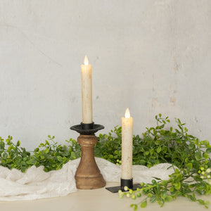 NY213008 - Set of 2 - 6.75" Moving Flame Cream Taper Candle (6987406573634)
