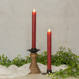NY213009 - Set of 2 - 9.5" Moving Flame RedTaper Candle (6987412209730)