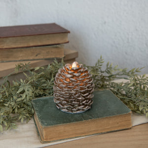 NY213023 - 4.25" Moving Flame Pinecone Candle (6987316101186)