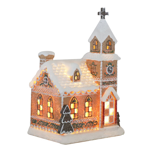 Gingerbread Village LED Church (6976232128578)