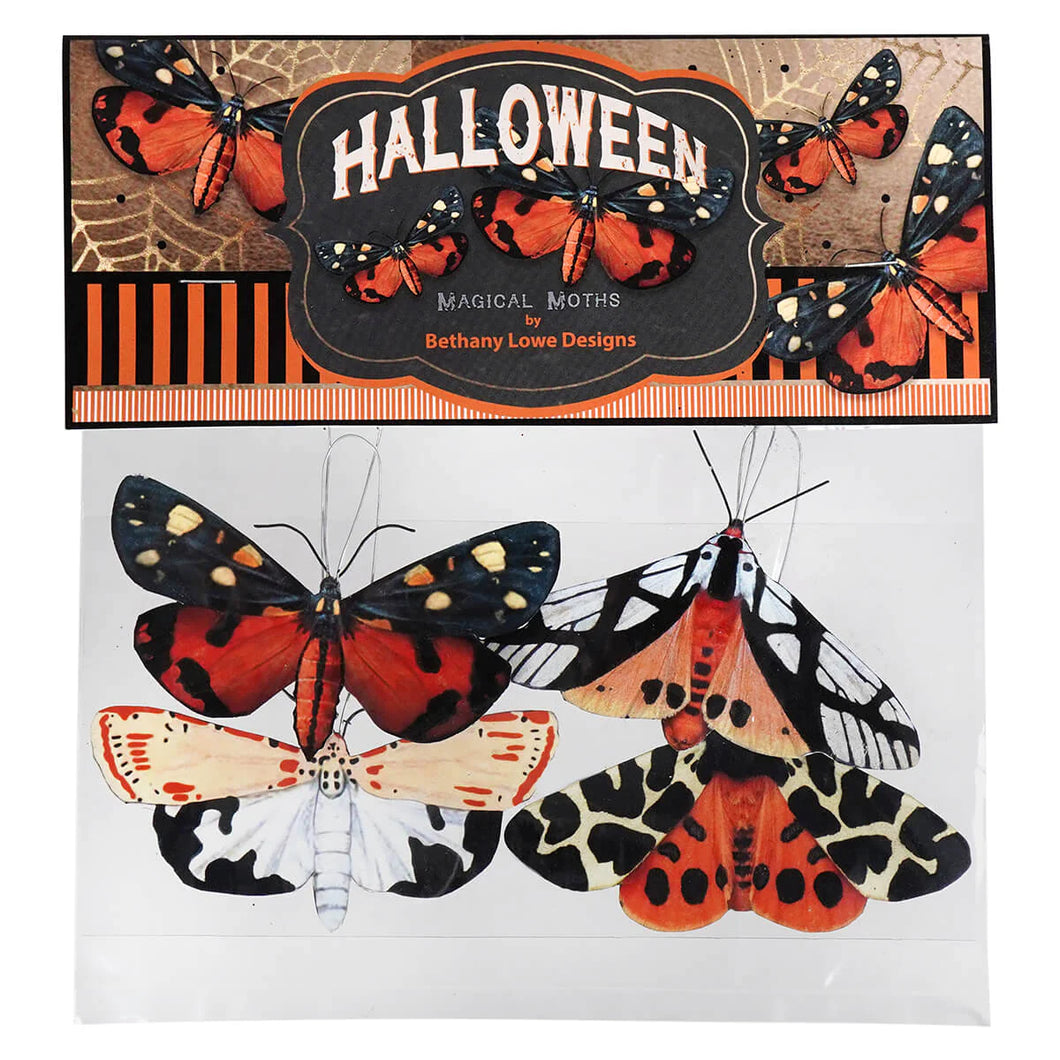 TF2247 - Halloween Moth Ornament Set of 4 (6952749465666)