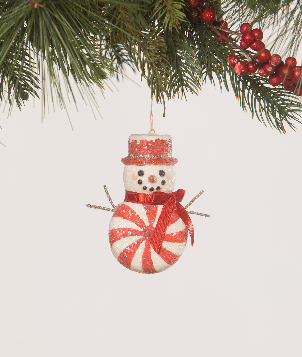 TF2287 - Red Peppermint Snowman Ornament (6912800882754)