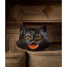 Load image into Gallery viewer, TJ2313 - Amusing Black Cat Bucket Paper Mache (6953013215298)