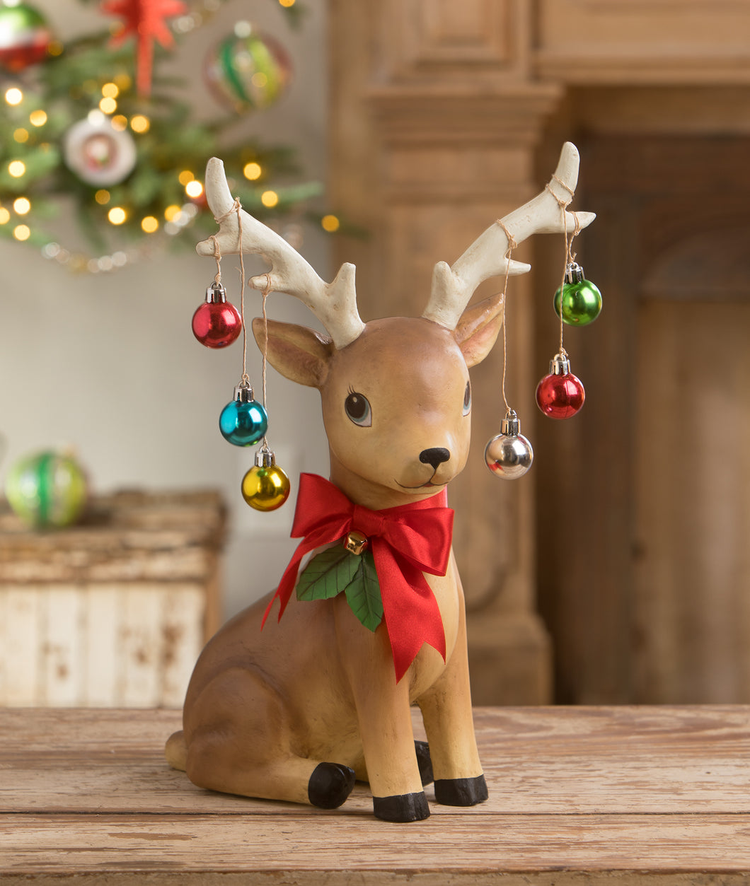 TJ2337 - Ornamental Reindeer Paper Mache (6912802291778)