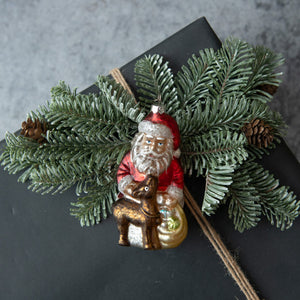 WS218180 - 5" Santa with Deer Ornament (6988868911170)