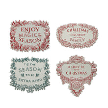 Load image into Gallery viewer, 8-1/2&quot;H - 14-1/4&quot;H Embossed Enameled Metal Wall Décor with Saying, 4 Styles (7374737834050)