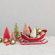Load image into Gallery viewer, Metal Sleigh, Red &amp; White (7374746386498)
