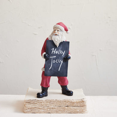 Resin Santa w/ Chalkboard, Red, White & Black © (7374746583106)