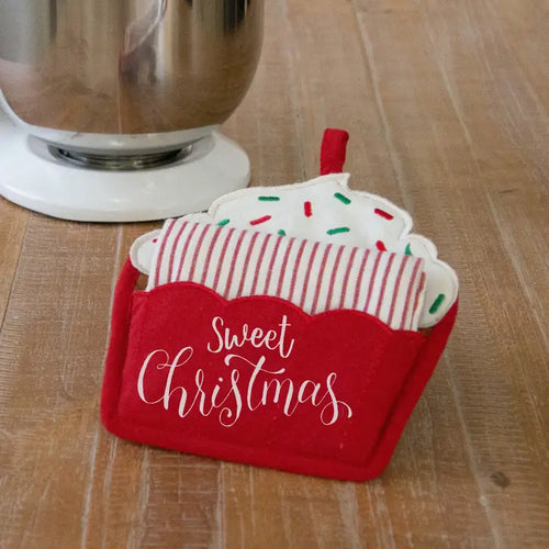 PRE ORDER - Sweet Christmas Pot Holder Tea Towel Set (6959245164610)