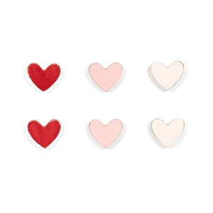 Set of 6 Wooden Valentine Hearts (7041309999170)
