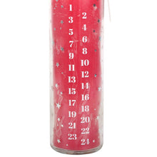 Load image into Gallery viewer, Red Vanilla Christmas Advent Tube Candle (7330222768194)