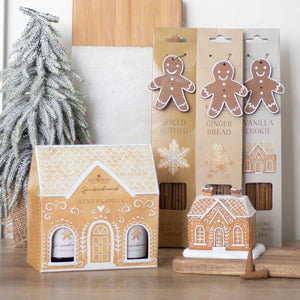 Set of 2 Christmas Gingerbread House Lidded Candles (7330222211138)