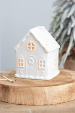 Load image into Gallery viewer, White Christmas Gingerbread House Tealight Candle Holder (7330221719618)
