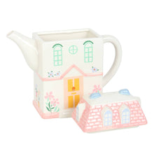 Load image into Gallery viewer, Pastel House Shaped Teapot (7442825740354)