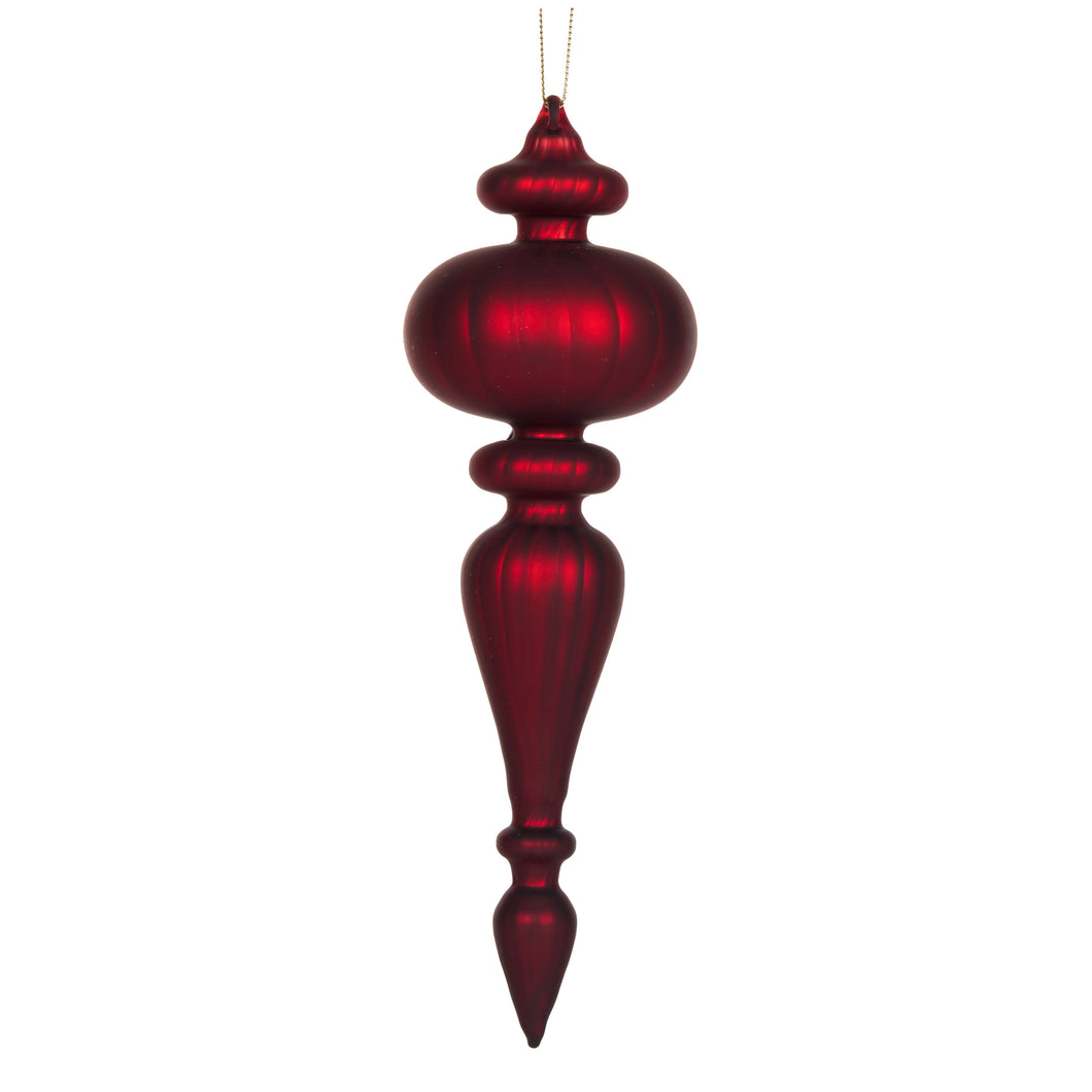 Red Frosted Disc Finial (7362772729922)