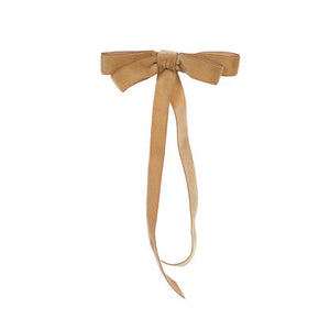 6pk Tan Velvet Classic Bows (7358161289282)