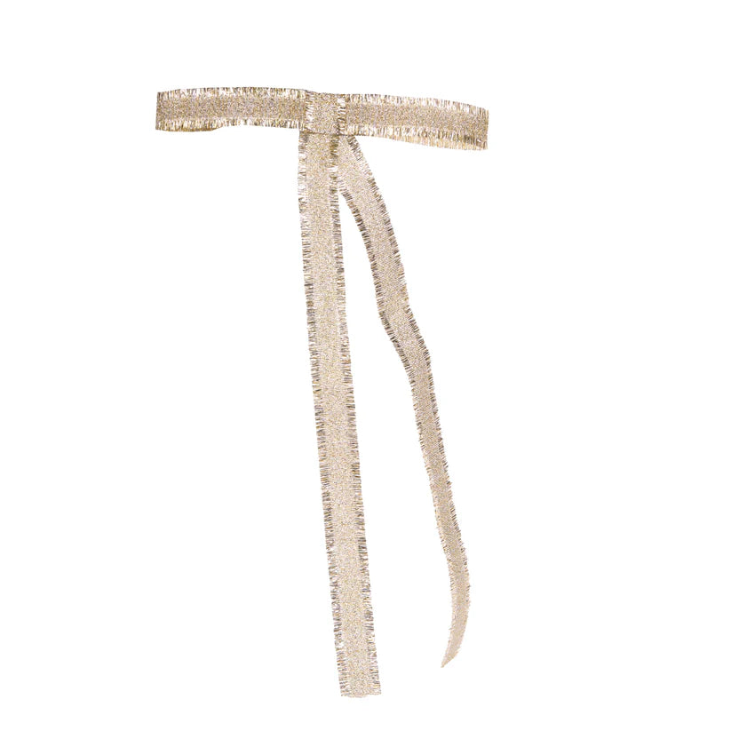 6pk Champagne Tinsel Bows (7358162468930)