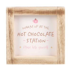 Christmas Hot Chocolate Station Wooden Frame Sign (7330222342210)