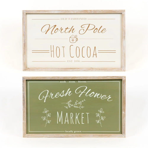 North Pole/Fresh Flower Double Sided Sign (6955293081666)
