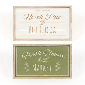 North Pole/Fresh Flower Double Sided Sign (6955293081666)