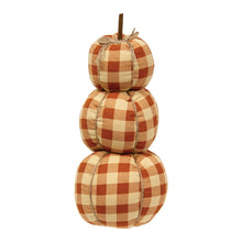 Load image into Gallery viewer, Orange Buffalo Check Pumpkin Stack (6955304190018)