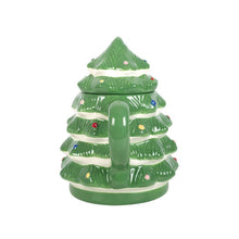 Load image into Gallery viewer, Green Christmas Tree Shaped Mug (7330222899266)