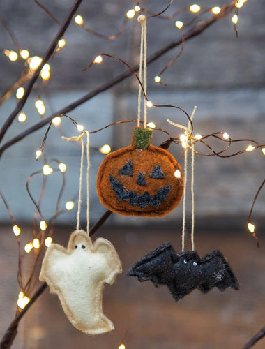 Mini Felt Halloween Ornaments Set of 3 (6955298160706)