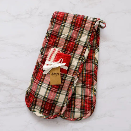 PRE ORDER - Tartan Mitt Gift Set with Tea Towels (6959247491138)