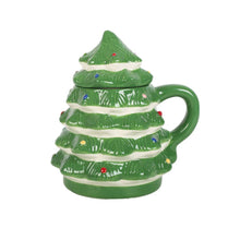Load image into Gallery viewer, Green Christmas Tree Shaped Mug (7330222899266)