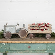 HY204217 - Aged Metal Tractor and Wagon (6988865437762)